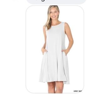 Gray comfortable dress
